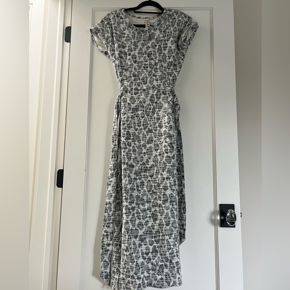 Dolan black and white print short-sleeved maxi dress - Picture 3 of 3